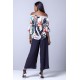 Calça Pantacourt Viscose Envelope Preta