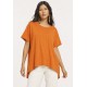T-Shirt Ampla Malha Manga Curta Laranja