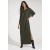 Vestido Longo Morcego Assimétrico Verde