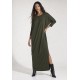 Vestido Longo Morcego Assimétrico Verde