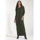Vestido Longo Morcego Assimétrico Verde