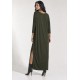 Vestido Longo Morcego Assimétrico Verde
