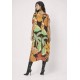 Vestido Kaftan Mutum Detalhes nas Costas Estampa Jardim do Verão