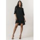 Vestido Curto Viscose Babado Preto