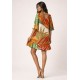 Vestido Curto Viscose Estampa Jardim do Sol