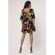 Vestido Curto Viscose Babado Noite Botanica
