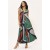 Vestido Longo Acará Malha Estampa Geometrias do Tempo