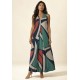 Vestido Longo Acará Malha Estampa Geometrias do Tempo