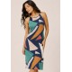Vestido Aimara Curto Trapézio Malha Geometrias do Tempo