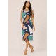 Vestido Aimara Curto Trapézio Malha Geometrias do Tempo
