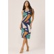Vestido Aimara Curto Trapézio Malha Geometrias do Tempo