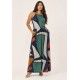 Vestido Longo Jennifer Malha Trapézio com Bolso Geometrias do Tempo