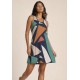 Vestido Anahí Curto Regata Estampa Geometrias do Tempo