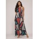 Vestido Longo Eirapuã Malha Trapézio Geometrias do Tempo