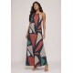 Vestido Longo Eirapuã Malha Trapézio Geometrias do Tempo