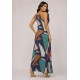 Vestido Longo Eirapuã Malha Trapézio Geometrias do Tempo