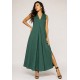 Vestido Longo Acará Malha Verde Musgo