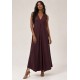 Vestido Longo Acará Malha Marrom