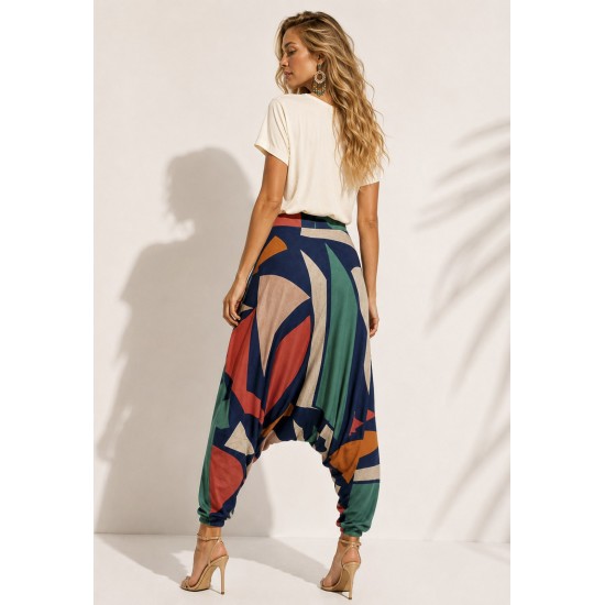 Calça Saruel Iracema Malha Geometrias do Tempo