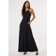 Vestido Longo Anambé Viscose com Bolsos Preto