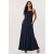 Vestido Longo Anambé Viscose com Bolsos Azul Marinho