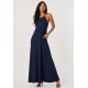 Vestido Longo Anambé Viscose com Bolsos Azul Marinho