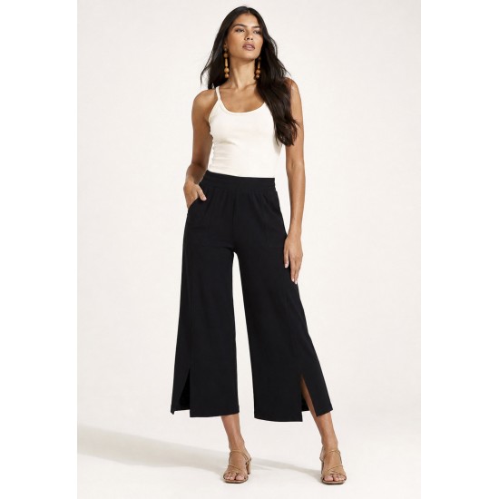 Calça Pantacourt Malha Preta