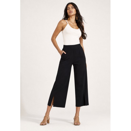 Calça Pantacourt Malha Preta