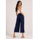 Calça Pantacourt Malha Azul Marinho