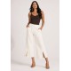Calça Pantacourt Malha Off White