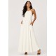 Vestido Longo Anambé Viscose com Bolsos Off White