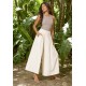 Calça Pantacourt Elastic Embaú Off White