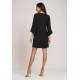 Vestido Curto Viscose Balli Manga Ampla Preto