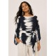 Blusa Viscose Poranga Asa da Noite Estampa Horizonte P&B