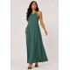 Vestido Longo Anambé Viscose com Bolsos Verde