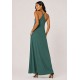 Vestido Longo Anambé Viscose com Bolsos Verde