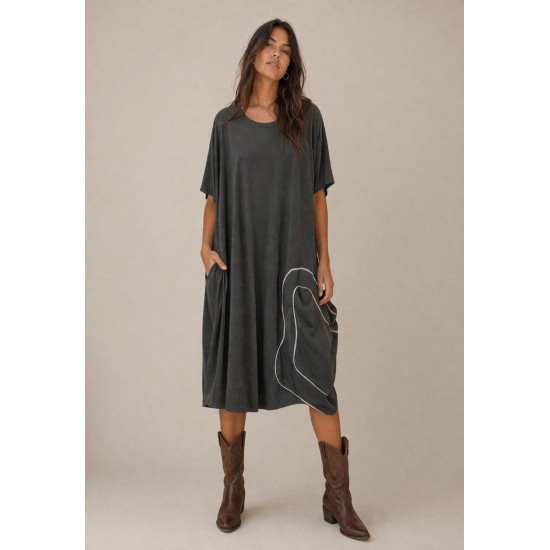 Vestido Midi Caju Malha Plus Mescla