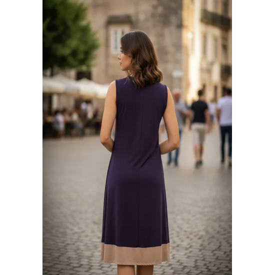 Vestido Midi Plus Linha Areia Marinho