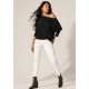Blusa Assimétrica Malha Lisa Preto