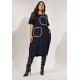 Vestido Midi Tribalê Malha Plus Azul