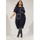 Vestido Midi Tribalê Malha Plus Azul