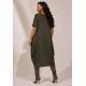 Vestido Amora Malha Midi Plus Verde