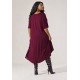 Vestido Midi Caju Malha Plus Bordô