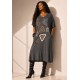 Vestido Ébano Malha Midi Plus Mescla