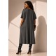 Vestido Ébano Malha Midi Plus Mescla