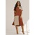 Vestido Terra Serena Midi Plus Terracota e Areia Mineral