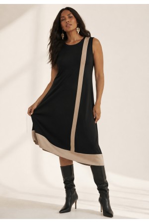 Vestido Midi Plus Linha Areia Preto