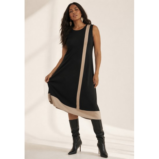 Vestido Midi Plus Linha Areia Preto
