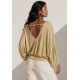 Blusa Moicana Malha Morcego Bege