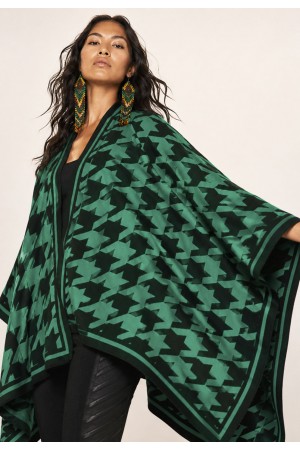 Poncho Tricot Ébano Verde